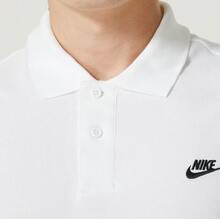 Nike Club 套頭合身Logo印花運動短袖Polo衫 男款 白色 - 白色 - 查看 4