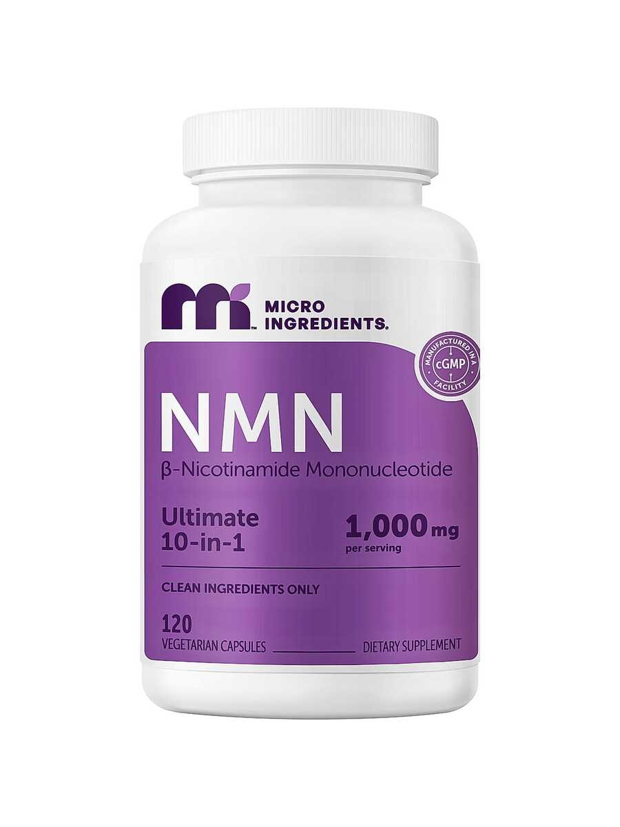 Micro Ingredients NMN复合物 1000毫克 120粒素食胶囊 - 120 Vegetarian Capsules - 查看 1