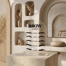 Modern Arch-Shaped Transparent Acrylic Eyebrow Display Board - Professional Beauty Salon Eyebrow Tattooing & Shaping Style Menu Guide, High-End Desktop Decor For Studios,Bedroom Room Decor,Back To School - View 9
