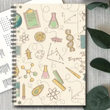 1 pieza Cuaderno espiral con ilustraciones biomédicas - 5.7"X8.3" Cuaderno de rayas universitarias, hecho de papel de alta calidad, conveniente para tomar notas, aprender y escribir creativamente - Ideal para estudiantes y profesionales - O - Ver 2