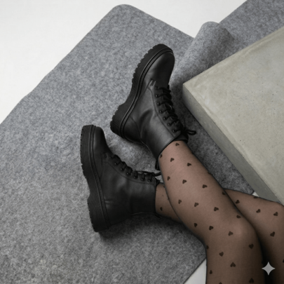 Bota Feminina Coturno Moda Conforto