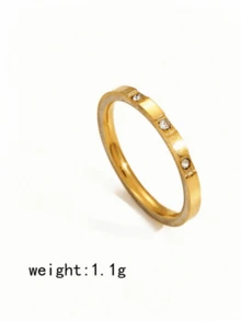 Minimalist Luxury Rhinestone Ring, Made Of Waterproof Stainless Steel To Maintain Lasting Shine, Suitable For Daily Wear, Parties, Or As A Mother's Day Gift - 3-piece Ring Set - View 5