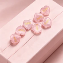 Mặt dây chuyền hình trái tim bằng pha lê hồng tự nhiên, đá thô 3cm làm thủ công, đồ trang trí bằng đá thô, đá cầu nguyện hình trái tim bằng thạch anh hồng, một viên đá tự nhiên chữa lành mỗi bộ, quà tặng sinh nhật, tiệc tùng, ngày Valentine, đá quý tự nhiên chữa lành năng lượng, phù hợp cho cả nam và nữ - món quà hoàn hảo cho các cặp đôi, quà kỷ niệm, thích hợp sử dụng hàng ngày tại nhà, nơi làm việc, đi chơi, hẹn hò, tiệc tùng và nhiều dịp khác. - hồng - Xem 8