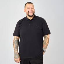Camisa Polo Plus Size Masculina Zero Kelvin Premium Piquet Elastano, Não Marca Conforto e Caimento Perfeito, Respirável, Estilo Casual Elegante, Tamanhos Grandes G1 G2 G3 G4 G5 - Preto - Visão 12