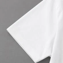 100% Cotton Round Neck Floral T-Shirt For Women, Casual Summer Fashion Outfit For Holidays, Weekend Outings, Loose Comfortable Soft Cool Youthful Loungewear For Travel - 白色 - 查看 3