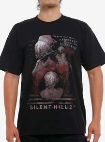 V-In.Tage Si.Le.Nt Hi.Ll Nur.Se.S T-Shirt For Men O Neck T Shirts Short Sleeve Tees Graphic Printed Clothes - 黑1 - 查看 8