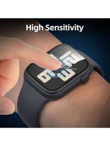 3pcs Bubble-Free Screen Protector, Birthday Gift For Family And Friends, Watch Screen Protector, Watch Protective Case, Watch Accessories, Waterproof, Shockproof, Anti-Drop, Anti-Fingerprint, Full Coverage, Anti-Scratch - Clear - View 7