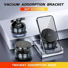 K009 Magnetic Vacuum Car Phone Holder, Intelligent Car Mount 360° Rotation Magnetic Vacuum Adsorption Suction Cup Bracket Car For Gym Kitchen Car Navigation Stand - Multicolor - View 4