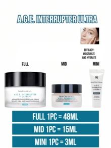 Kem chống lão hóa SkinCeuticals A.G.E. Interrupter, cỡ lớn 48ml / cỡ du lịch 15ml / mẫu thử 3ml, nâng cơ và làm săn chắc da, làm mờ nếp nhăn, tạo đường nét cho khuôn mặt, thúc đẩy sản sinh collagen và tăng cường hàng rào bảo vệ da, phù hợp với mọi loại da, sử dụng hàng ngày/khi đi làm/du lịch, quà tặng chăm sóc da chống lão hóa và làm săn chắc cao cấp. - kem dưỡng da mặt AGE - Xem 4