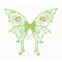 2026新款成人仙女蝴蝶翅膀，刺繡蝴蝶仙女翅膀萬聖節女裝服裝，亮片花卉刺繡大蝴蝶翅膀，半透明網紗仙女翅膀萬聖節COS派對道具，6色可選 - 彩色 - 查看 23