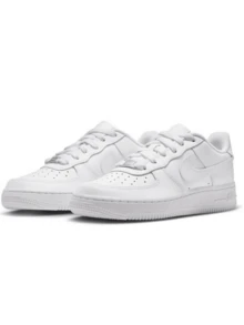 Nike Air Force 1 低帮运动鞋，纯白色，DH2920-111 - 白色 - 查看 1