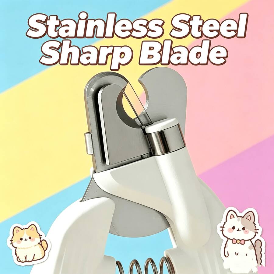 Cat Nail Clippers With LED Light, LED Cat Nail Clippers Stainless Steel Blade For Small Pets Grooming - View 1