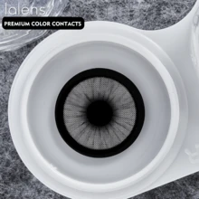 Lalens Lcy 6個月拋棄式灰色隱形眼鏡，直徑14.2mm，基弧8.6mm，小瞳孔，適合淺色和深色眼睛，自然外觀，適合春季、Y2K韓系時尚、生日禮物、派對、學生開學 - 冰灰色 - 查看 10