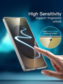 3 piezas Protector de pantalla compatible con Samsung Galaxy S26 Ultra/S25/S24/S23 5G, película de vidrio templado, compatible con ID de huella digital, transparente de alta definición - transparente - Ver 4