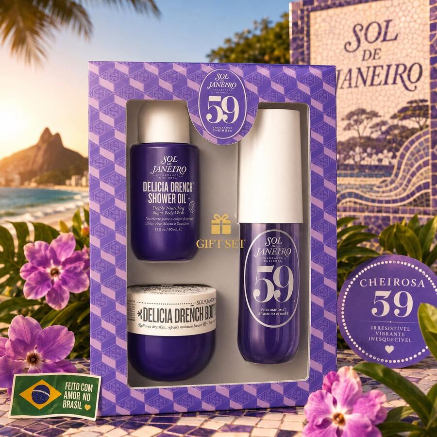 Sol De Janeiro Cheirosa 59 Delícia Drench™ Intense Hydration Routine Gift Set – Silky Softness & Gourmand Scent - Fresh - View 1