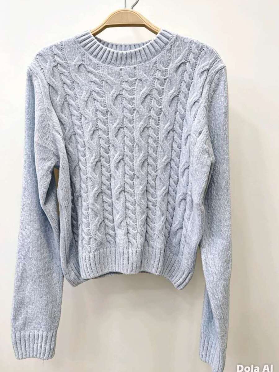 Women's Modal Turtleneck Sweater With Elastic - Dusty Blue - View 1