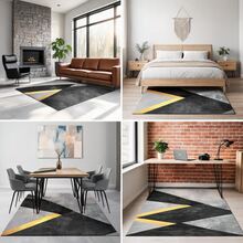 Modern Turkish Carpet | Minimalist Patterned Area Rug | Size Options From 80x250 Cm To 180x280 Cm Made ın Turkey - Dark Green - View 5