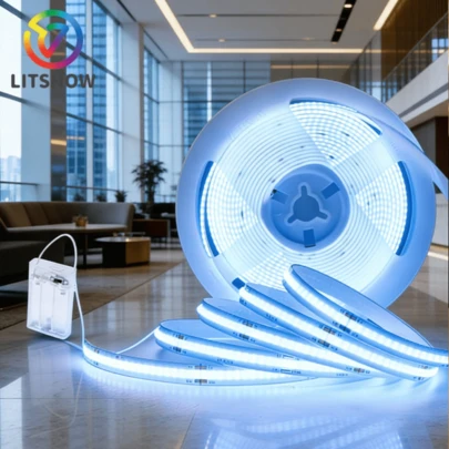 Cuttable White LED Light Strip, Battery Powered Ambient Lighting, Suitable For TV, Computer, Bedside, Desk, Ideal For Holiday And Party Decoration