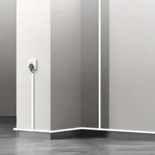 2个/3个/4个 40厘米 x 2厘米 可涂漆线槽，电缆隐藏系统，电缆盖，用于隐藏家庭办公室壁挂式电视电源线，白色 - 2cmx40cm - 查看 10