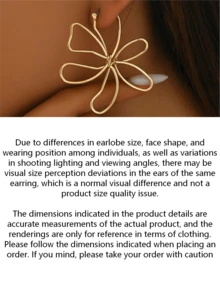 1 Pair Fashionable Minimalist Hollow Flower Asymmetrical Design Earrings For Women, Suitable For Daily, Vacation, Date, Couple Gift, Summer Beach Jewelry Accessories - Flowers - View 6