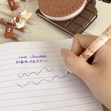 3pcs/6pcs Cartoon Cute Erasable Ballpoint Pen With Eraser, Blue Ink, Comes With 1 Random Color Eraser As Gift - A - View 6