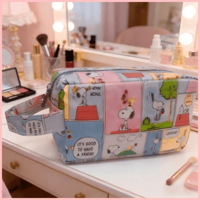 1pc Waterproof Makeup Bag, Perfect For Daily Travel Cosmetics Storage, Campus Storage, And Can Also Be Used As A Gift For Back To School Season, Birthdays, And Holidays