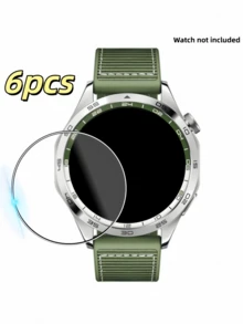 (Lot de 6) Compatible pour Hw Watch GT 6/GT 6 Pro/GT 5/GT5 Pro/Watch GT 4/Watch GT Runner 2/Watch Ultimate 41mm/42mm/43mm/46mm, protecteur d'écran en verre trempé anti-rayures, compatible avec la coque, HD ultra, sans bulles, installation facile - 6 pièces - Voir 23