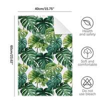 2pcs Minimalist Daily Monstera Leaf Pattern Kitchen Towels, Soft Polyester Material Dish Cloths, Suitable For Kitchen Decor, Cleaning, Holiday Party Decoration, Kitchen & Bathroom Essentials, Home Decor, Housewarming Gift - Multicolor - View 4