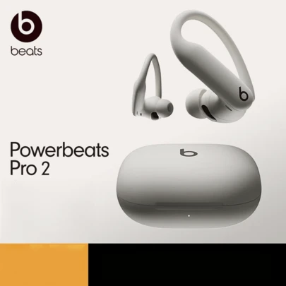  Beats Powerbeats Pro 2 无线蓝牙耳机，主动降噪，实时心率监测，45 小时电池续航，IPX4 防水，无线充电，空间音频，耳挂式设计，入耳式运动耳机