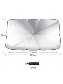 1pc Foldable UV Protection Sunshade Windshield, Multifunctional Car Front Windshield Heat Insulation Sun Umbrella, Suitable For Sedan SUV, Unisex Car Exterior Accessory - A - View 9
