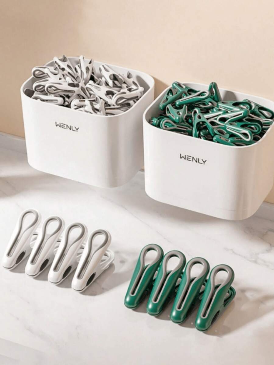 36 chiếc kẹp nhỏ/kẹp quần áo bằng nhựa/kẹp treo đa năng/kẹp ảnh/kẹp quần áo chắc chắn, chống gió dùng trong gia đình - Nhiều màu - Xem 1