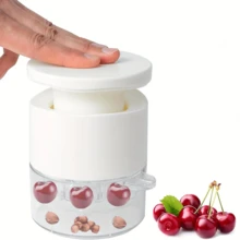 1個櫻桃與紅棗去核器，7孔設計，透明塑料廚房工具，有效去除核，適用於櫻桃、紅棗，緊湊設計，耐用廚房小工具 - 彩色 - 查看 15