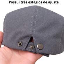 Men's Linen Retro Italian Style Beret Hat/Cap - Khaki - View 6
