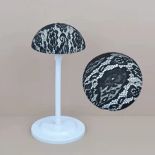 Adjustable Wig Stand With Lace Fabric, 8 Colors Available, Portable Plastic Wig Rack, Suitable For Styling, Drying, Displaying Wigs And Hats - View 6
