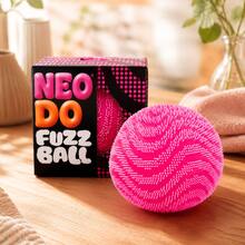 Textured Sensory Fuzzy Squeeze Ball – Stress Relief & Fidget Toy For Relaxation, Focus & Desk Decor - Red - View 3