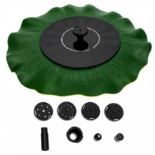 Solar Powered Floating Lotus Leaf Fountain, Outdoor Water Pump, Suitable For Bird Bath And Pond, Comes With Interchangeable Nozzles, Automatically Sprays Water In Sunlight, Suitable For Garden Decor, Bird Bath, Garden, Pond, Fish Tank, Aquarium, Swimming Pool And Outdoor Standalone Floating Solar Fountain Water Pump. Waterproof. - Multicolor - View 2