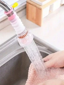 Kepala Semprotan Keran dengan Nosel yang Dapat Diputar dan Filter yang Dapat Ditarik - Aksesori Dapur dan Kamar Mandi Anti-Percikan, Mudah Dipasang - Satu ukuran cocok untuk semua. - View 9
