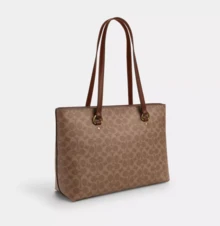 Coach Women's Station Tote Bag - 棕褐色 - 查看 4