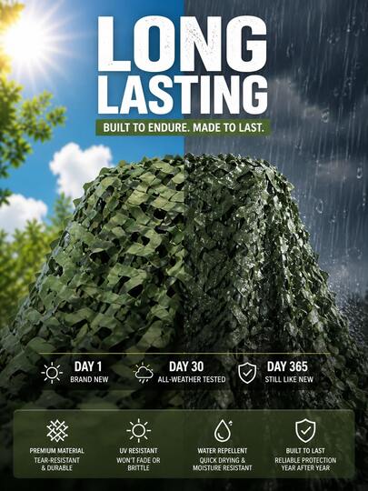 Premium Camouflage Netting: Bulk Roll For Camping, Sunshade, Party Decorations, And Concealment - Versatile Woodland Camo Net For Outdoor Sports Enthusiasts, Party Decorations Halloween