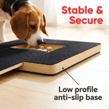 1pc Interactive Dog Puzzle Toy, Brain-Stimulating Treat Dispenser With Hidden Compartment, Mental Enrichment Nail Scratch Pad For Small/Medium Dogs - Black - View 8