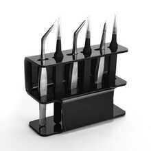 Soporte de exhibición de pinzas para extensión de pestañas de 6 agujeros, soporte de pinzas, caja de almacenamiento de accesorios para extensión de pestañas - Multicolor - Ver 3