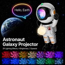 Astronaut Starry Sky Projector, Galaxy Night Lamp For Bedroom Star Projector With Remote Control, Bright Led Lamp Aesthetic Nebula Ambient Lighting For Gaming Room, Home Theater, Ceiling, Party Decor And Christmas Gift - Holding the Moon White - View 3