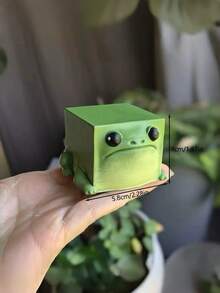 Katak Kubus Ukir Kristal Alami, Dekorasi Ukiran Kristal Lucu, Hadiah Sempurna untuk Hari Valentine, Paskah, Kristal dan Batu - MultiWarna - View 4