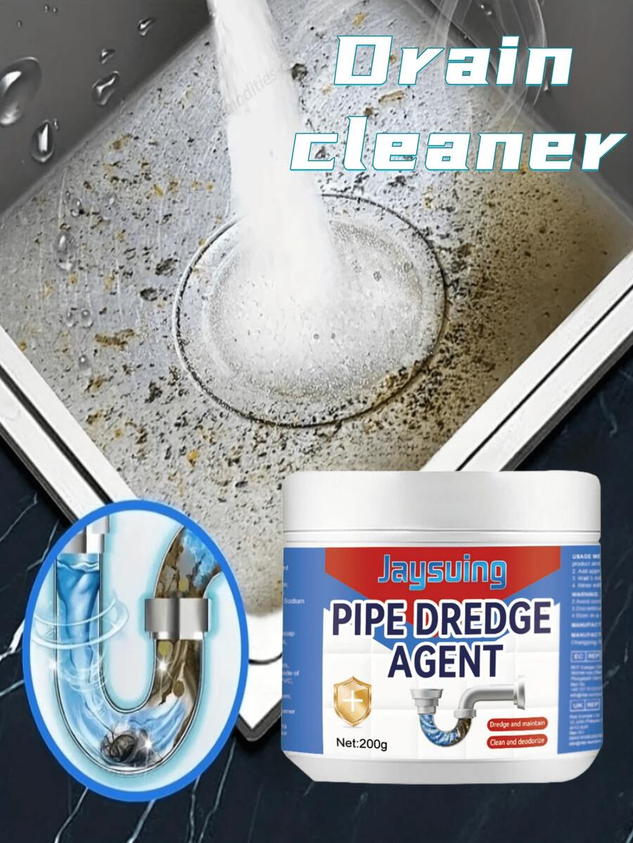 Drain Cleaner - Kitchen & Bathroom Pipe Clog Remover, Cleans Residue & Deodorizes - 粉狀 - 查看 1
