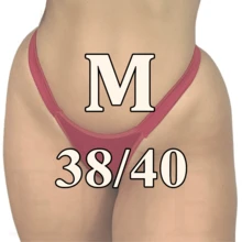 Set Of 10 Bikini Panties, Double String Thong With Straps, Premium Microfiber, Women's Lingerie, 100% Cotton Lining, 3, 5 Or 10 Pieces. - 5件套裝組合裝 - 查看 14