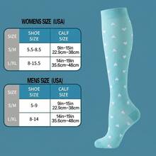 6 Pairs Heart Athletic Nurse Compression Socks Women Men Knee High Compression Socks Women Compression Socks Suitable For Running, Cycling, Hiking - Multicolor - View 5