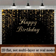 2D Flat Banner, Extra-Large Graduation Backdrop, Decorated With Black And Gold Glitter Party Decorations, And Featuring Spanish Congratulatory Messages. Giant Graduation Diploma Banner - 1 - View 5