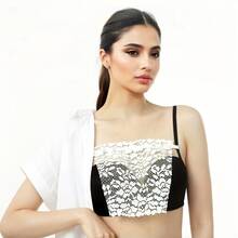 Bộ 2 miếng lót ngực ren mùa hè, che phủ ngực và chống hở hang, thích hợp mặc hàng ngày. - Nhiều màu - Xem 5