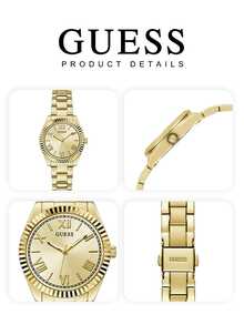 Guess 女士腕表 - 圆形金色表盘搭配金色表带，适合出席重要场合佩戴。优雅时尚。型号：GW0687L2 - 金色 - 查看 6