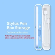适用于 Apple Pencil 第一代和第二代触控笔的便携式收纳盒，保护套，旅行必备笔配件，白色/蓝色 - 彩色 - 查看 10